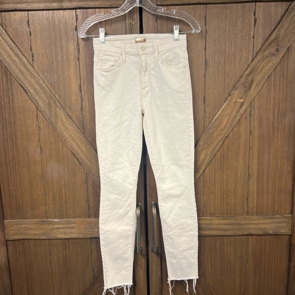 Mother Mid Waisted Looker Whipping the Cream Denim Size 25 - Picture 4 of 9